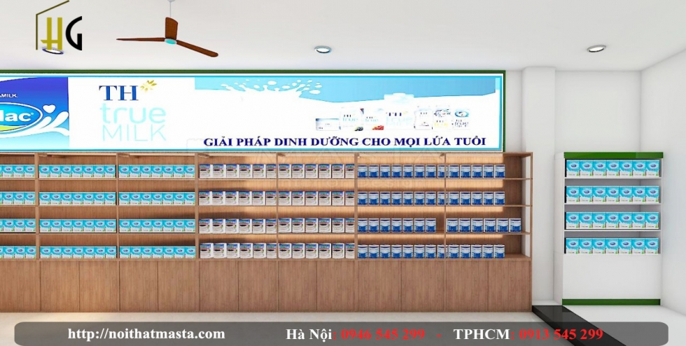 thiết kế shop sữa kim yến